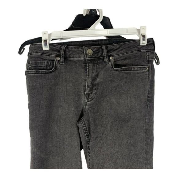 Allsaints Womens Skinny Fit Charcoal Gray Denim Jeans W26 With Ankle Zippers - Picture 5 of 8